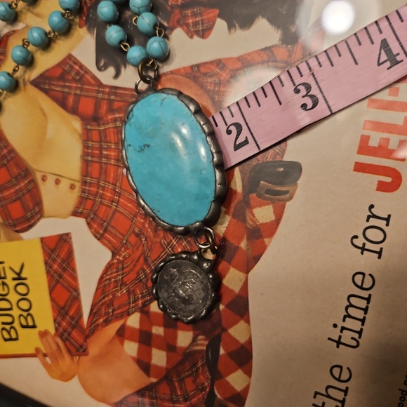 Howlite Beaded Necklace with Pendant - Picture 5 of 5